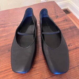 Everlane ballet flats, black leather, sz 9